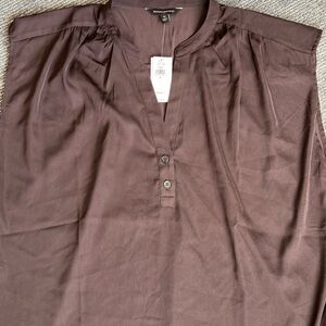 Banana Republic Button Dolman Blouse Brown NWT Medium